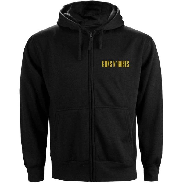 Guns N  Roses - Logo Zipped Hoodie Online Sale