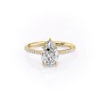 The Pave Lexie Set With A 1.5 Carat Pear Moissanite Online Hot Sale