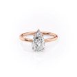 The Lily Set With A 2.5 Carat Pear Moissanite Hot on Sale