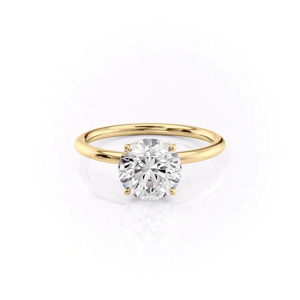 The Lily Set With A 1 Carat Round Moissanite For Sale