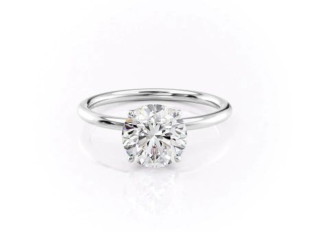 The Lily Set With A 1 Carat Round Moissanite Hot on Sale