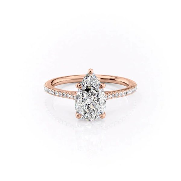 The Pave Lexie Set With A 1 Carat Pear Moissanite Cheap