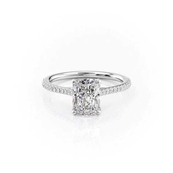 The Pave Lexie Set With A 2.5 Carat Radiant Moissanite For Cheap