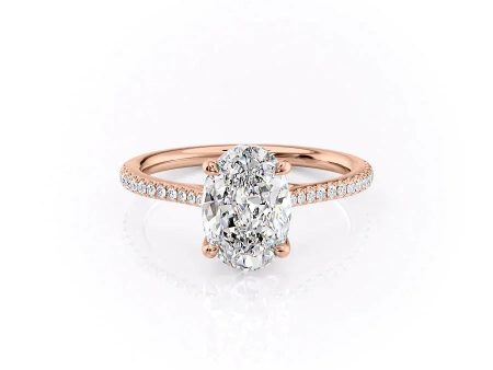 The Pave Lexie Set With A 1.5 Carat Oval Moissanite Sale