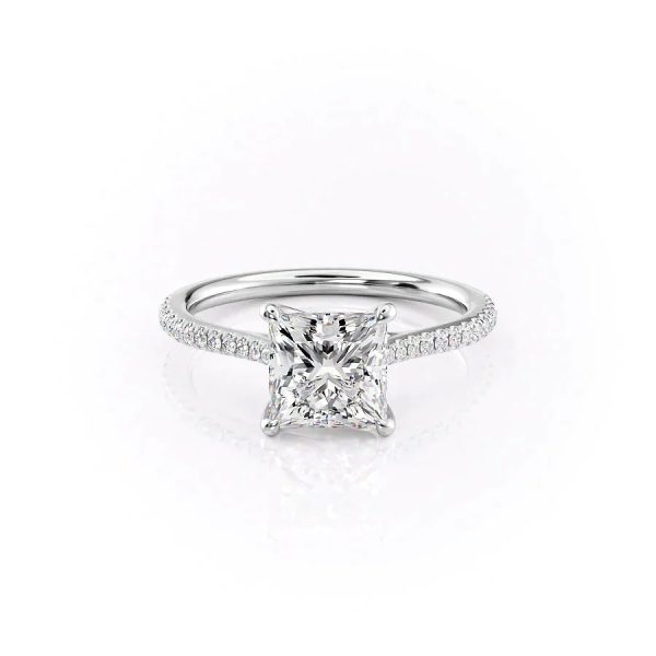 The Pave Lexie Set With A 5 Carat Princess Moissanite For Discount