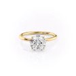 The Lily Set With A 1.5 Carat Round Moissanite on Sale