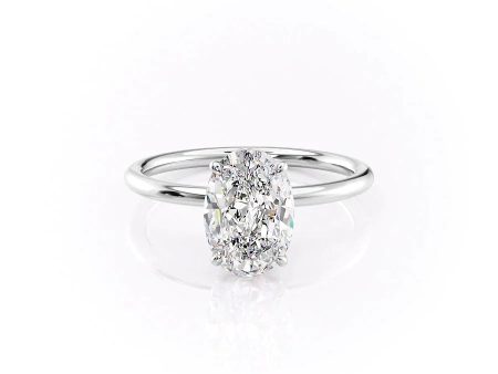 The Lily Set With A 5 Carat Oval Moissanite Online