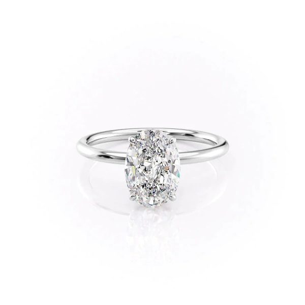 The Lily Set With A 5 Carat Oval Moissanite Online