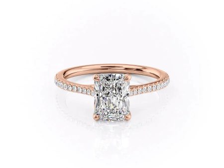 The Pave Lexie Set With A 4 Carat Radiant Moissanite For Cheap