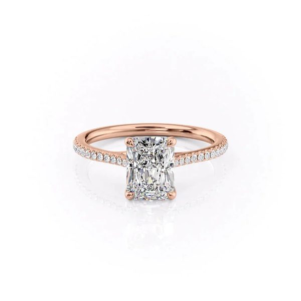 The Pave Lexie Set With A 1.5 Carat Radiant Moissanite For Discount