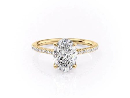 The Pave Lexie Set With A 4.5 Carat Oval Moissanite Online