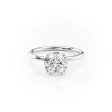 The Lily Set With A 2.5 Carat Round Moissanite For Cheap